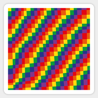 Rainbow Checkerboard Sticker